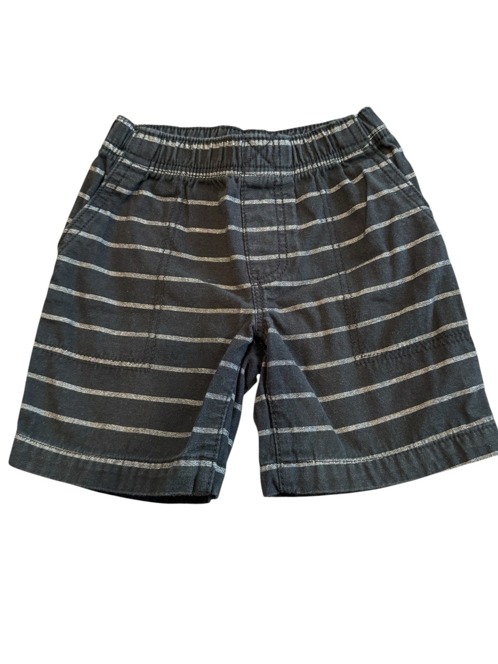 Carter’s Toddler Striped Elastic Waist Shorts - black & white